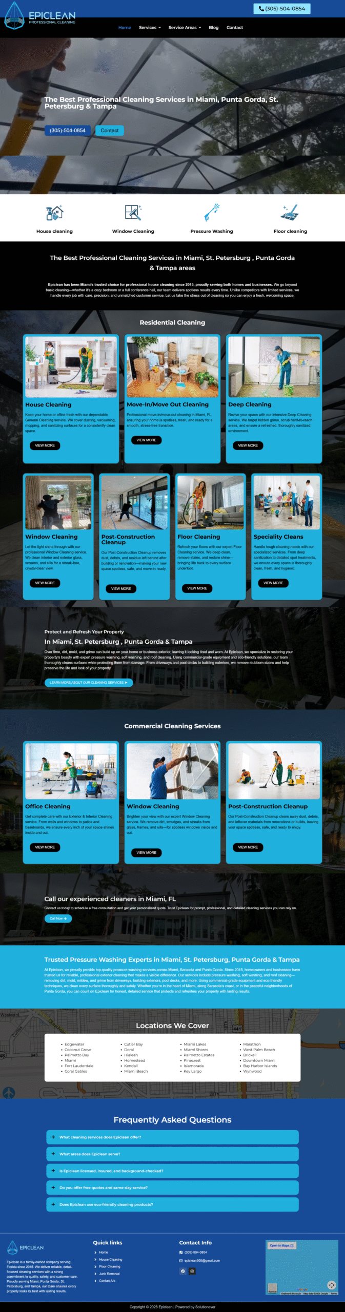 Epi Clean website