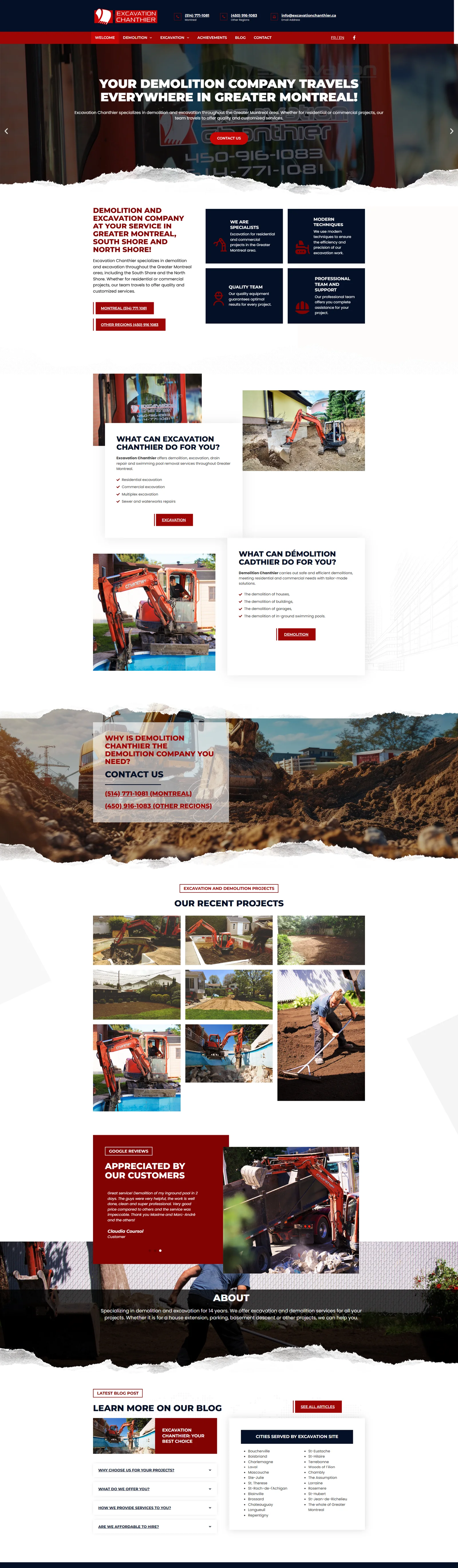 Excavation Chanthier website