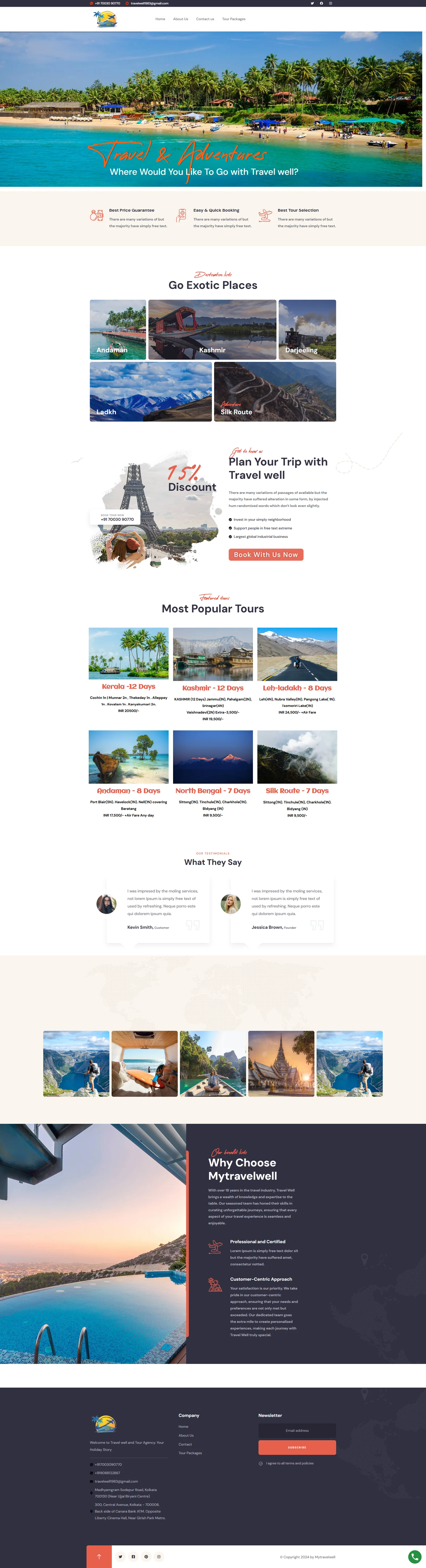 Travel Well Agency website