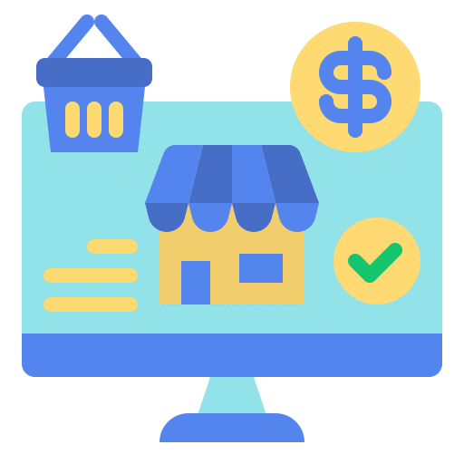 Ecommerce website design icon