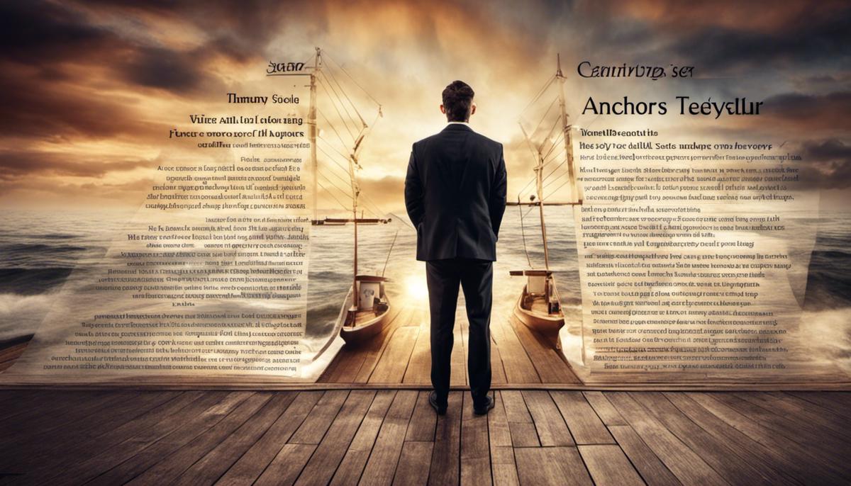 Image of a person analyzing anchor text and its impact on SEO.