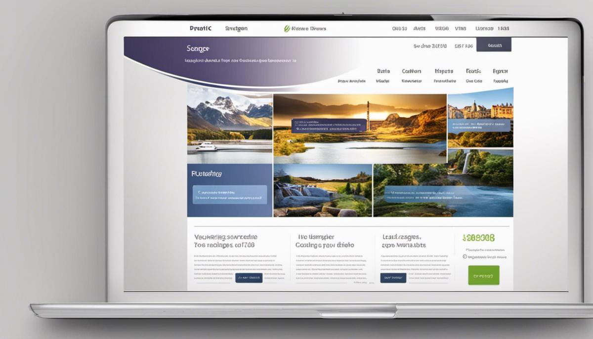 An image depicting a website interface designed with good user experience, featuring elements such as intuitive navigation, fast loading speed, and mobile optimization.